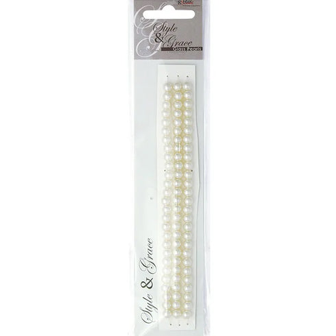 6mm Round Glass Pearl Beads (available in 7 colours)